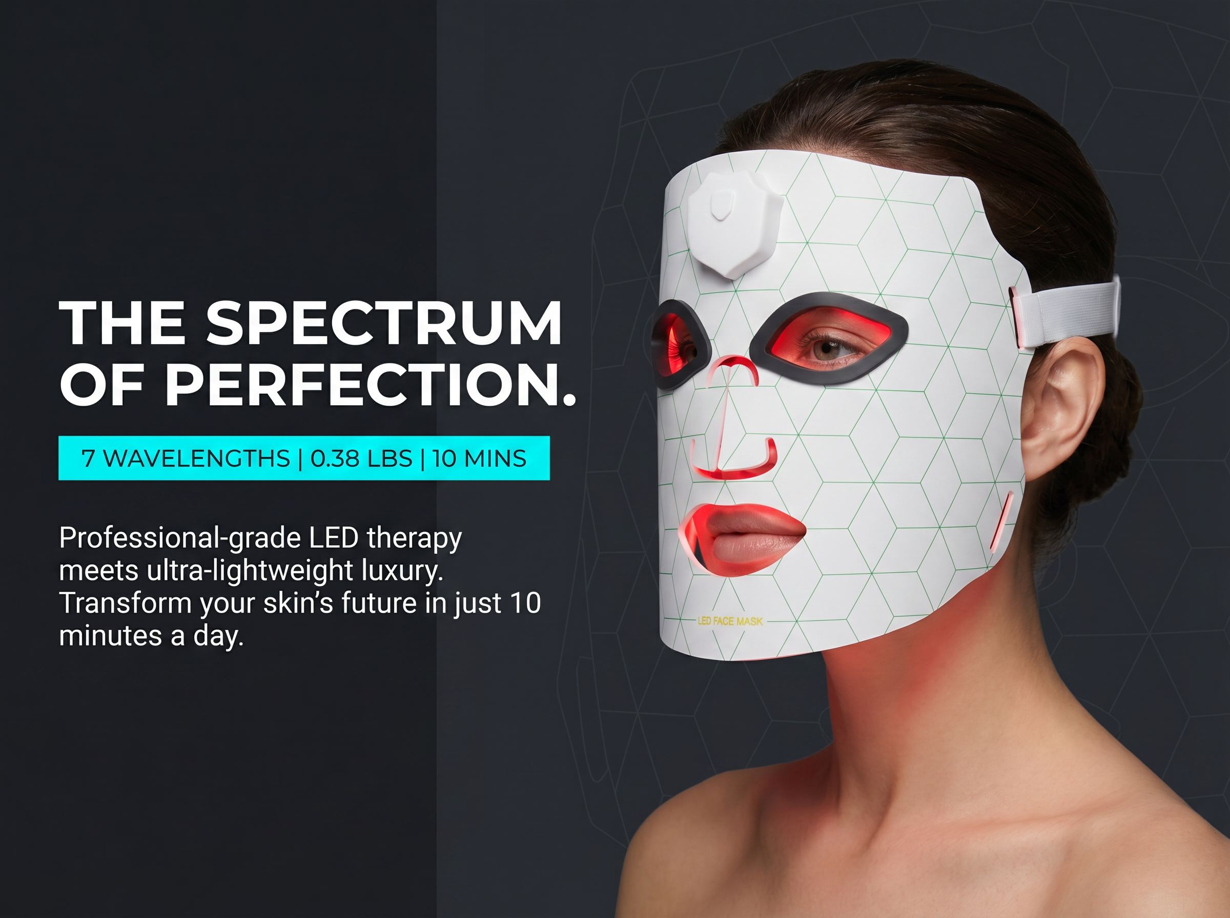 7-Color LED Light Therapy Face Mask – Wireless Skincare Device