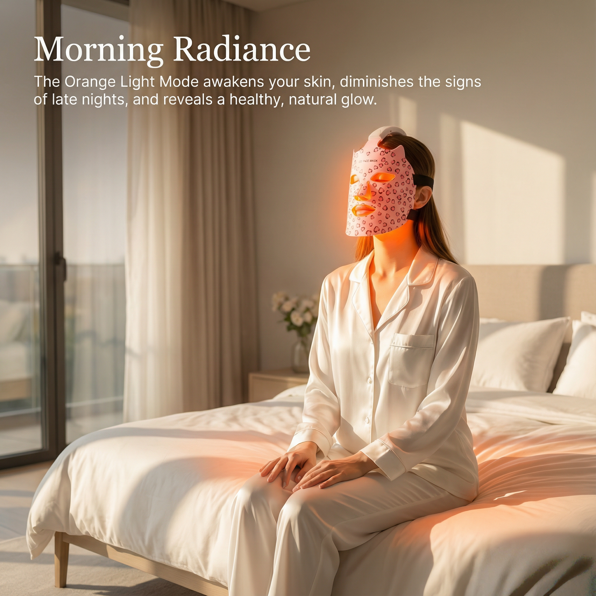 JVV LED Face Mask Light Therapy – 272 LED Beads 4-Wavelength Red Blue Amber Infrared, 3 Modes Wireless Silicone Facial Mask for Anti-Aging Acne Brightening Skin Care