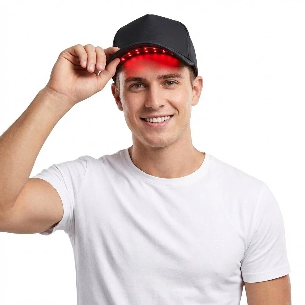 JVV Red Light Therapy Cap – 56 LED 3-Chip Hair Growth Hat with 450nm Blue, 660nm Red & 850nm Infrared, 4 Modes Cordless Rechargeable Scalp Treatment Device